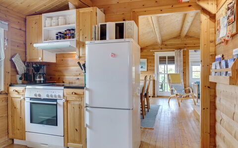 Thrym - 900M from the Sea: Wood, Kitchen, Major Appliance, Kitchen Appliance, Home, Ceiling, Hardwood, Cottage, Wood Stain, Room