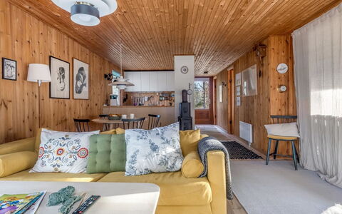 Asmod - 300M from the Sea: Interior Design, Furniture, Flooring, Wall, Wood, Floor, Ceiling, Room, Couch, Living Room