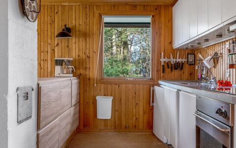 Asmod - 300M from the Sea: Kitchen, Wood, Countertop, Interior Design, Flooring, Ceiling, Kitchen Appliance, Major Appliance, Kitchen Sink, Tap