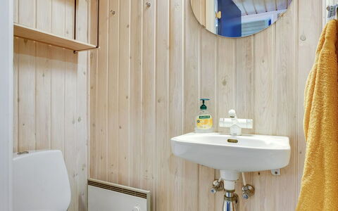 Lovis - 600M from the Sea: Wall, Bathroom Sink, Bathroom, Plumbing Fixture, Wood, Flooring, Sink, Interior Design, Floor, Toilet