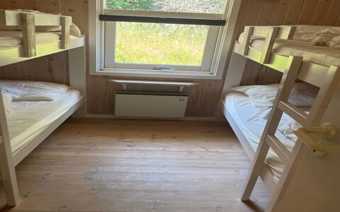 Eldmar - 500M from the Sea: Bunk Bed, Wood, Bedroom, Bed, Bed Frame, Furniture, Floor, Bedding, Wood Stain, Dormitory