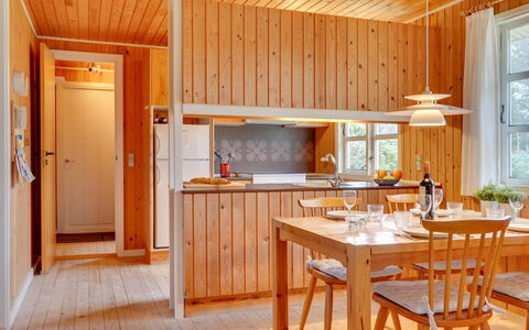 Gizelle - 1.5Km from the Sea: Kitchen, Interior Design, Flooring, Furniture, Wood, Light Fixture, Ceiling, Countertop, Floor, Lighting