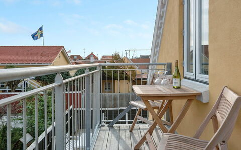 Liina - 200M from the Sea: Wood, Furniture, Chair, Balcony, Apartment, Deck, Outdoor Furniture, Porch, Wood Stain, Handrail