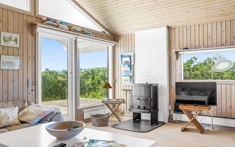 Märta - 300M from the Sea: Wood, Flooring, Furniture, Interior Design, Floor, Ceiling, Home, Wood Flooring, Room, Living Room