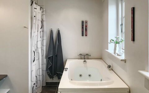 Ejda - 700M from the Sea: Bathroom, Bathtub, Plumbing Fixture, Interior Design, Flooring, Wall, Floor, Tap, Plumbing, Room