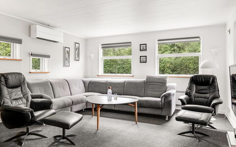 Manderup - 30Km from the Sea: Furniture, Interior Design, Flooring, Floor, Living Room, Couch, Comfort, Wood Flooring