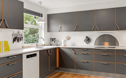 Manderup - 30Km from the Sea: Wood, Flooring, Kitchen, Interior Design, Cabinetry, Floor, Furniture, Countertop, Kitchen Appliance