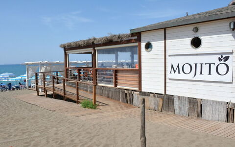 Marina di Bibbona 673: Sky, Property, Plant, Cloud, Water, Window, Beach, Building, Wood, Landscape