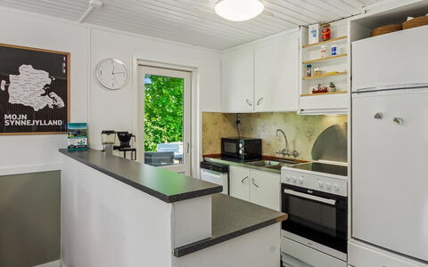 Hejne - 29Km from the Sea: Flooring, Kitchen, Interior Design, Major Appliance, Wood, Kitchen Appliance, Countertop, Floor, Ceiling, Furniture