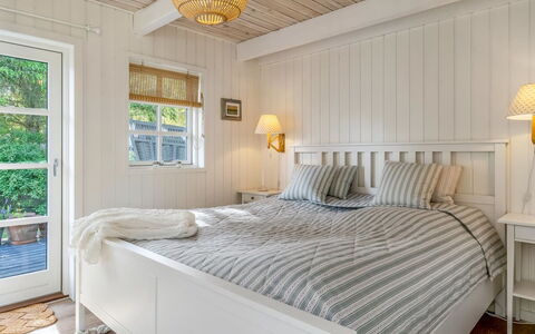 Gunnulf - 750M from the Sea: Furniture, Interior Design, Bedroom, Bed, Wood, Flooring, Ceiling, Floor, Bedding, Bed Sheet