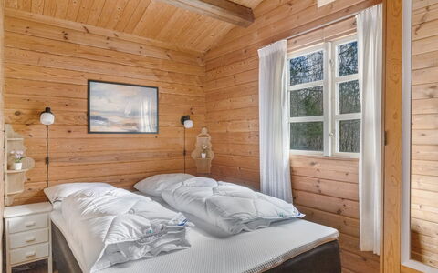 Rasmus - 29Km from the Sea: Wood, Home, Cottage, Log Cabin, Wood Stain, Hardwood, Plank, Bedroom, Ceiling, Bed