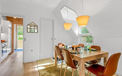 Dorthe - 300M to the Fjord: Furniture, Interior Design, Flooring, Wood, Floor, Ceiling, Wood Flooring, Chair, Table, Lighting