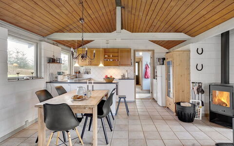 Raika - 450M to the Fjord: Furniture, Interior Design, Flooring, Kitchen, Wood, Ceiling, Floor, Light Fixture, Chair, Room