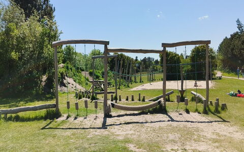 Heide - 750M to the Fjord: Public Space, Recreation, Park, Garden, Outdoor Play Equipment, Landscaping, Playground, Fence