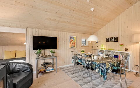 Tobbi - 1.1Km to the Fjord: Wood, Interior Design, Furniture, Ceiling, Room, Flooring, Living Room, Floor, Home, Light Fixture