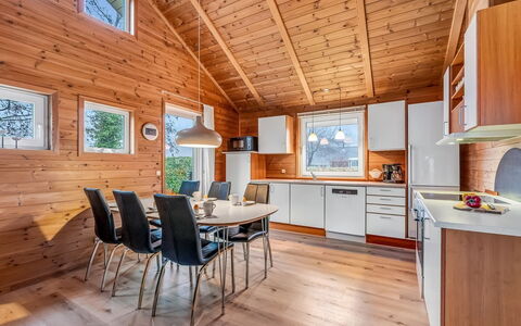 Gretje - 650M to the Fjord: Wood, Ceiling, Home, Cottage, Log Cabin, Hardwood, Wood Stain, Kitchen, Plank, Loft