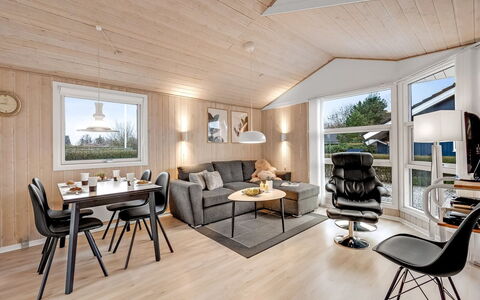 Marten - 1.2Km to the Fjord: Furniture, Interior Design, Flooring, Wood, Floor, Ceiling, Wood Flooring, Chair, Table, Lighting