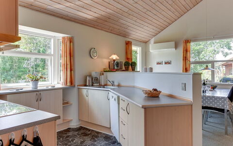 Herlugh - 1Km to the Fjord: Interior Design, Countertop, Flooring, Furniture, Ceiling, Kitchen, Wood, Cabinetry, Light Fixture, Floor