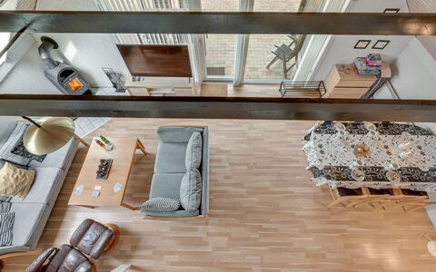 Earline - 900M to the Fjord: Furniture, Interior Design, Flooring, Couch, Wood, Floor, Ceiling, Apartment, Wood Flooring, Living Room