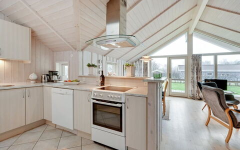 Clarina - 800M to the Fjord: Ceiling, Wood, Kitchen, Interior Design, Furniture, Countertop, Cabinetry, Flooring, Home, Light Fixture