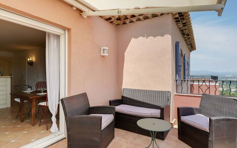 Roquebrune sur Argens 150: Furniture, Property, Table, Wood, Shade, Comfort, Plant, Living Room, Building, Lighting