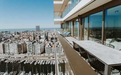 Sky Tower View with Parking: Sky, Building, Daytime, Property, Skyscraper, Tower Block, Urban Design, Condominium, Line, Commercial Building