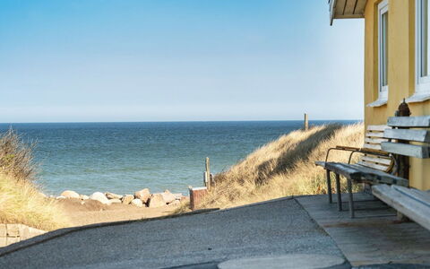 Alvilde - 100M from the Sea: Furniture, Interior Design, Flooring, Wood, Floor, Ceiling, Wood Flooring, Chair, Table, Lighting