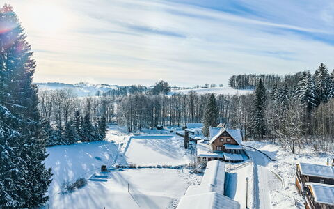 Krakonoš: Snow, Winter, Tree, Freezing, Cottage, Slope, Hill Station, Larch, Twig, Frost