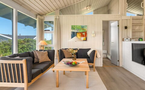 Sigrid - 400M from the Sea: Interior Design, Furniture, Wood, Flooring, Couch, Floor, Ceiling, Living Room, Home, Wood Flooring