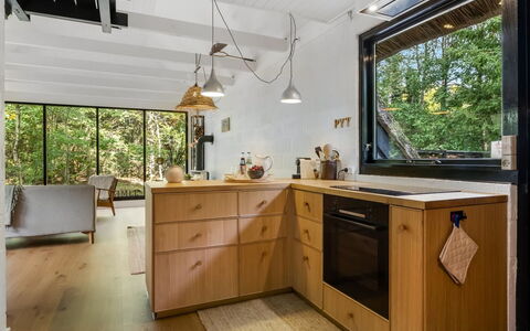 Olaf - 1.4Km from the Sea: Wood, Countertop, Kitchen, Plumbing Fixture, Sink, Cabinetry, Tap, Ceiling, Wood Stain, Hardwood
