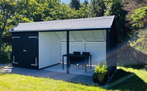 Aranja - 300M to the Fjord: Shed, Garden, Shade, Garden Buildings, Backyard, Garage, Siding, Yard, Outdoor Structure, Design