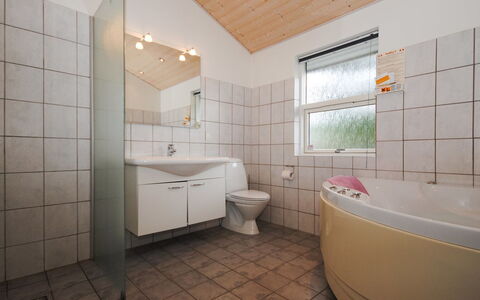 Tamika - 950M from the Sea: Interior Design, Flooring, Plumbing Fixture, Floor, Ceiling, Bathroom, Wood, Room, Plumbing, Lighting