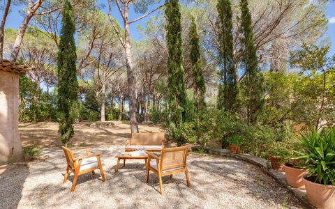 Les Agasses: Table, Plant, Cloud, Sky, Building, Property, Tableware, Chair, Interior Design, Outdoor Furniture