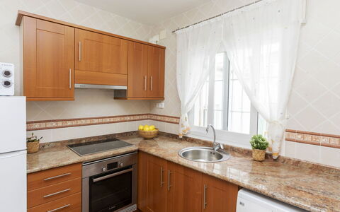 Peñismar Ii: Cabinetry, Countertop, Property, Furniture, Sink, Wood, Interior Design, Drawer, Kitchen, Kitchen Stove