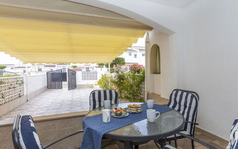 Peñismar Ii: Table, Furniture, Plant, Chair, Houseplant, Building, Shade, Interior Design, Flowerpot, Outdoor Furniture