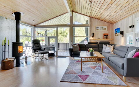 Aletha - 180M from the Sea: Wood, Interior Design, Furniture, Flooring, Living Room, Couch, Ceiling, Floor, Home, Wood Flooring