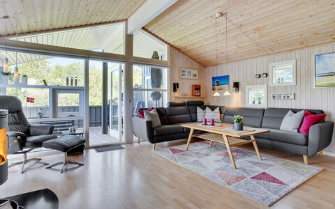 Aletha - 180M from the Sea: Wood, Interior Design, Living Room, Furniture, Ceiling, Couch, Room, Wood Flooring, Hardwood