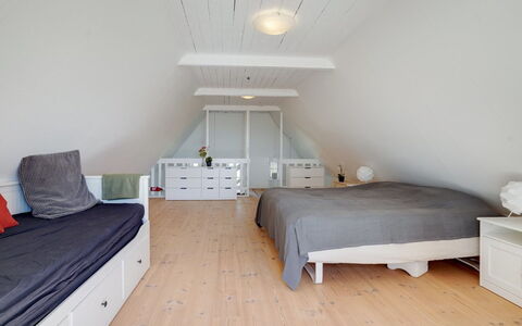 Gyril - 100M from the Sea: Furniture, Flooring, Interior Design, Floor, Bedroom, Bed, Wood, Ceiling, Wood Flooring, Room