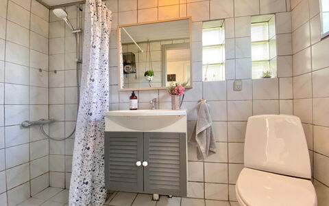 Frithger - 300M from the Sea: Plumbing Fixture, Bathroom Sink, Interior Design, Flooring, Sink, Bathroom, Floor, Tap, Toilet, Plumbing