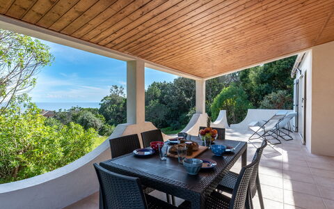 Villa Bruzzi: Table, Furniture, Chair, Shade, Tablecloth, Real Estate, Wood, Tree, Outdoor Furniture, Leisure