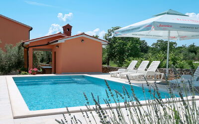 Pula Rakalj 129: Water, Sky, Plant, Property, Swimming Pool, Azure, Shade, Outdoor Furniture, Cloud, Leisure