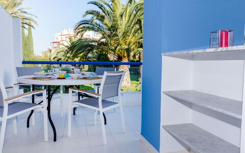 Cala Blanca Denia: Table, Plant, Building, Sky, Cloud, Wood, Porch, Shade, Interior Design, Chair