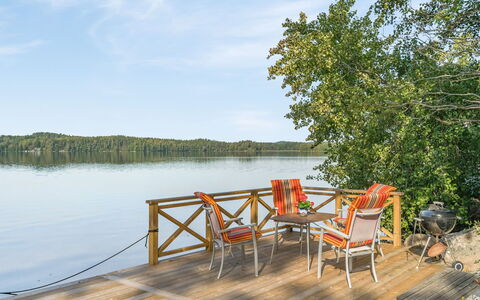 Norrgården: Water, Sky, Cloud, Natural Landscape, Lake, Wood, Tree, Outdoor Furniture, Landscape, Table