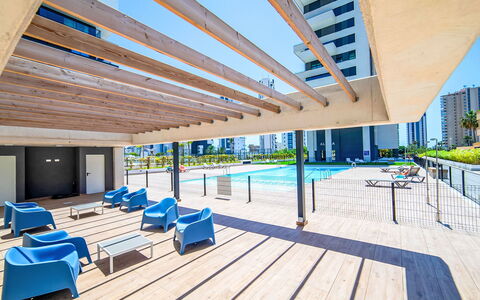 Calpe Calp 1126: Apartment, Composite Material, Condominium, Commercial Building, Swimming Pool, Resort, Shade, Hotel, Skyscraper