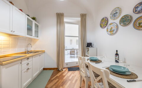 Corte Tiso: Furniture, Cabinetry, Sink, Table, Countertop, Building, Window, Wood, Interior Design, Kitchen Sink