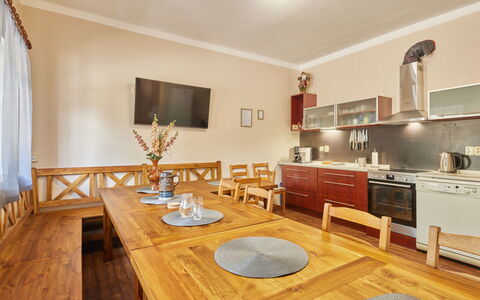 Marika: Furniture, Property, Table, Cabinetry, Countertop, Wood, Interior Design, Lighting, Ceiling Fan, Drawer