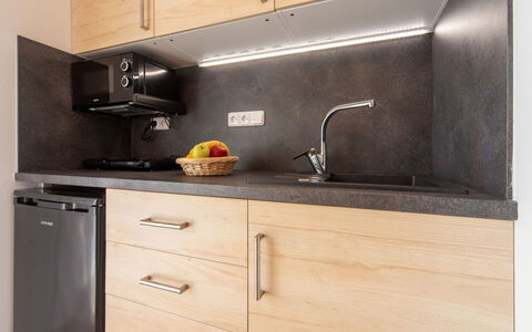 Agáta 1: Cabinetry, Property, Countertop, Kitchen Appliance, Kitchen Stove, Home Appliance, Kitchen, Wood, Cooktop, Drawer