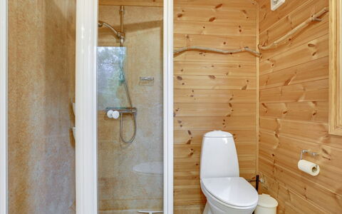 Lycka - 3Km from the Sea: Flooring, Wood, Floor, Plumbing Fixture, Interior Design, Toilet, Ceiling, Bathroom, Room, Plumbing