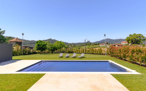 Douro Escape: Water, Sky, Building, Plant, Property, Swimming Pool, Azure, Tree, Window, House