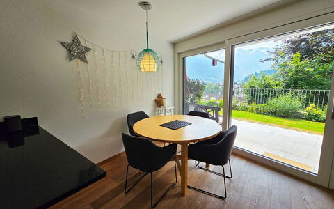 Sonnenbergweg 5: Furniture, Interior Design, Flooring, Floor, Wood, Chair, Table, Ceiling, Kitchen & Dining Room Table, Wood Flooring